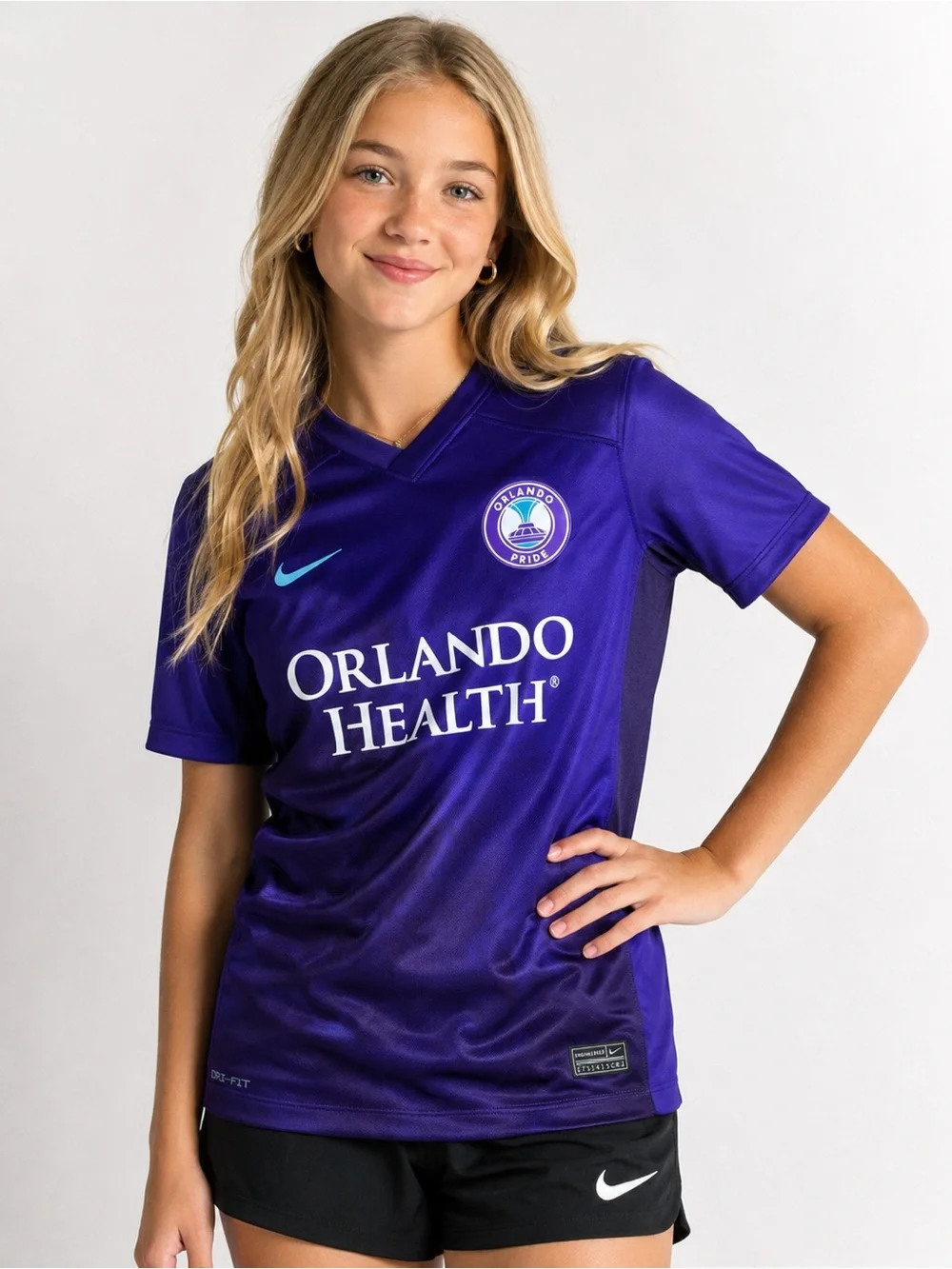 Nike Orlando Pride Youth Purple Dri-FIT Soccer Jersey Size Large
